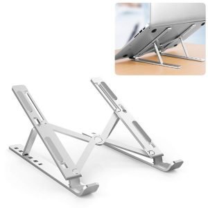Generic Foldable Aluminum Laptop Stand-SILVER