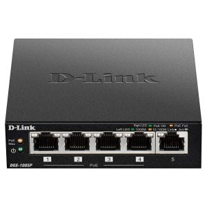 D Link Dgs 1005p 5 Port Desktop Gigabit Poe+ Switch